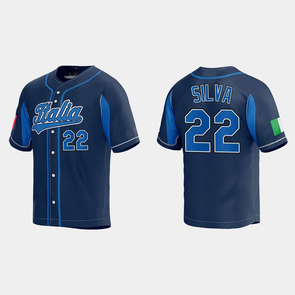 #22 TIAGO DA SILVA WORLD BASEBALL CLASSIC 2023 WORLD BASEBALL CLASSIC JERSEY ¡§C NAVY Stitches Baseball Jerseys