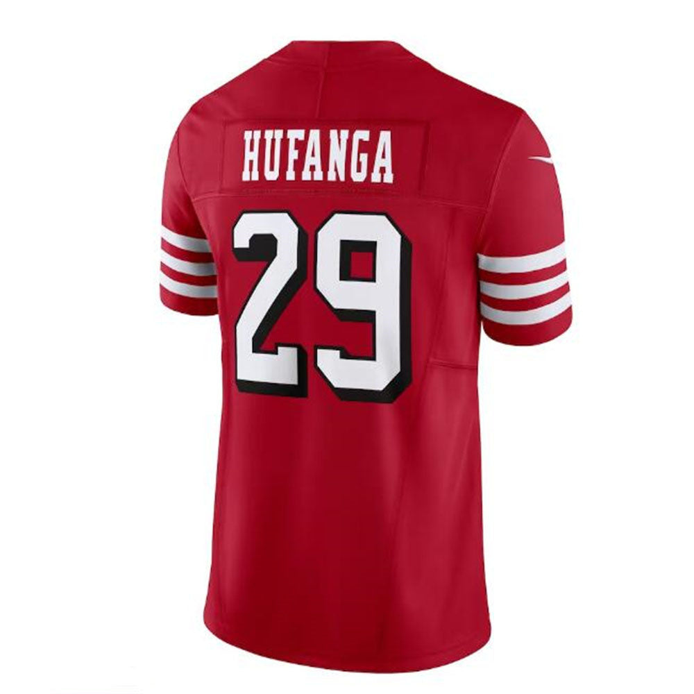 SF. 49ers #29 Talanoa Hufanga Scarlet Vapor Limited Jerseys Stitched American Football Jersey