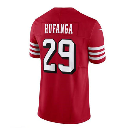 SF. 49ers #29 Talanoa Hufanga Scarlet Vapor Limited Jerseys Stitched American Football Jersey