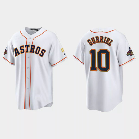 #10 Yuli Gurriel Houston Astros 2023 Gold Program Jersey ¡§C White Stitches Baseball Jerseys